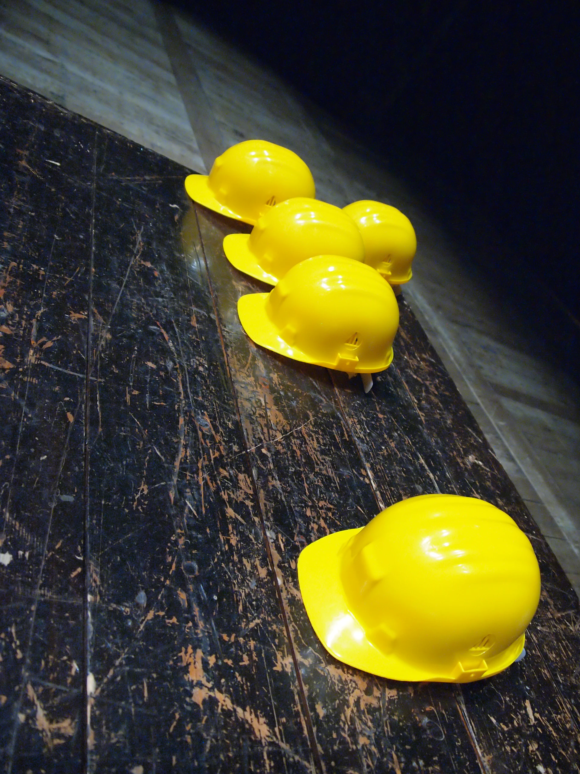 Safety helmets ready for issue