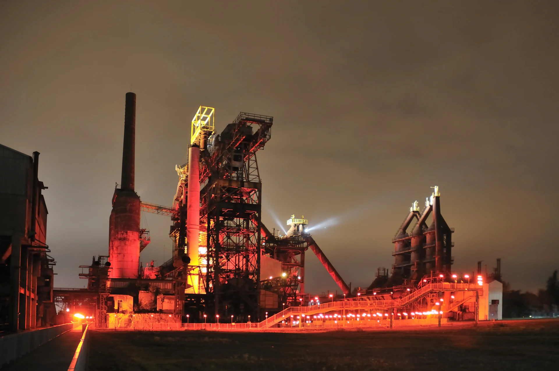 Integrated works illuminated after dark