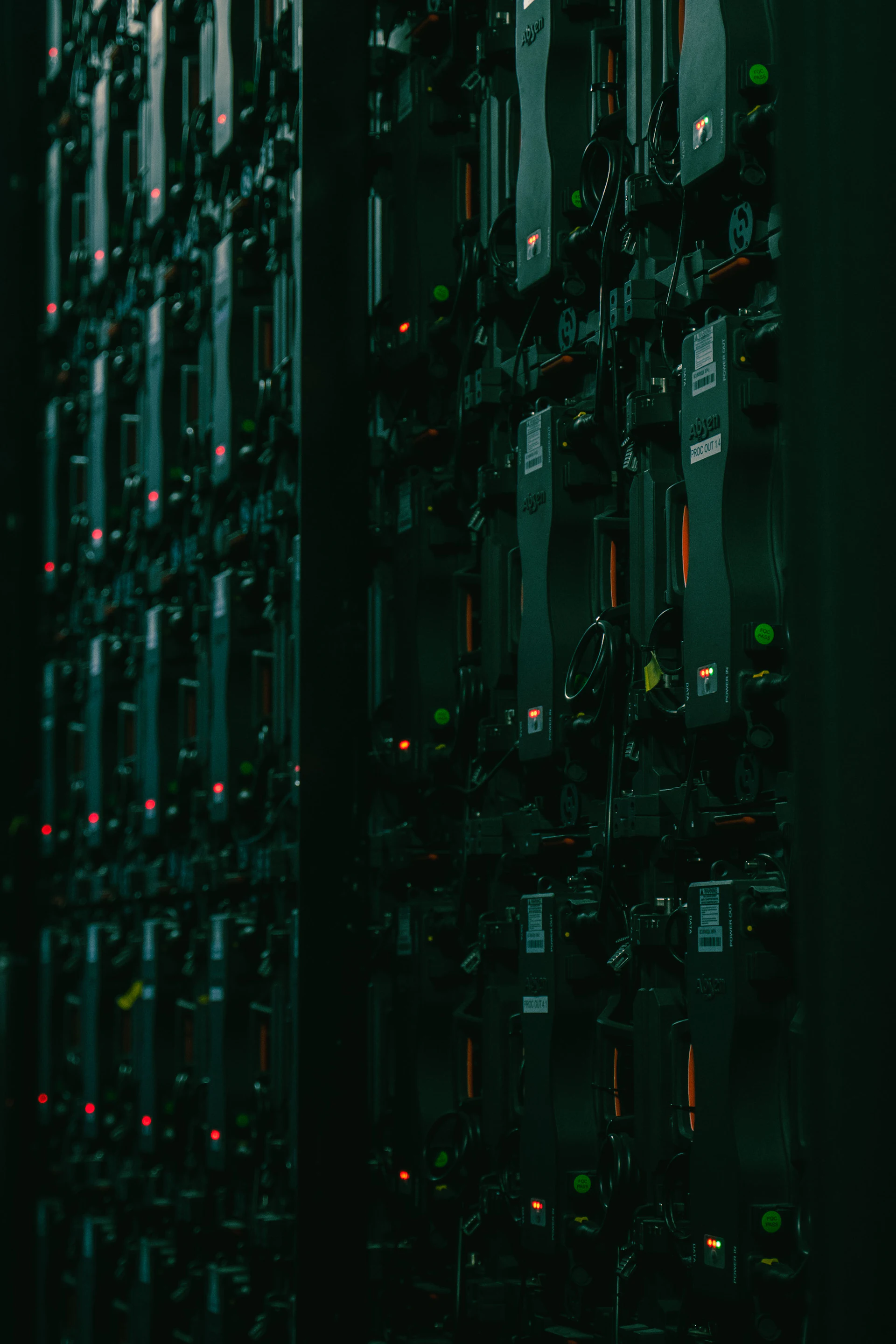 Dense array of networking equipment