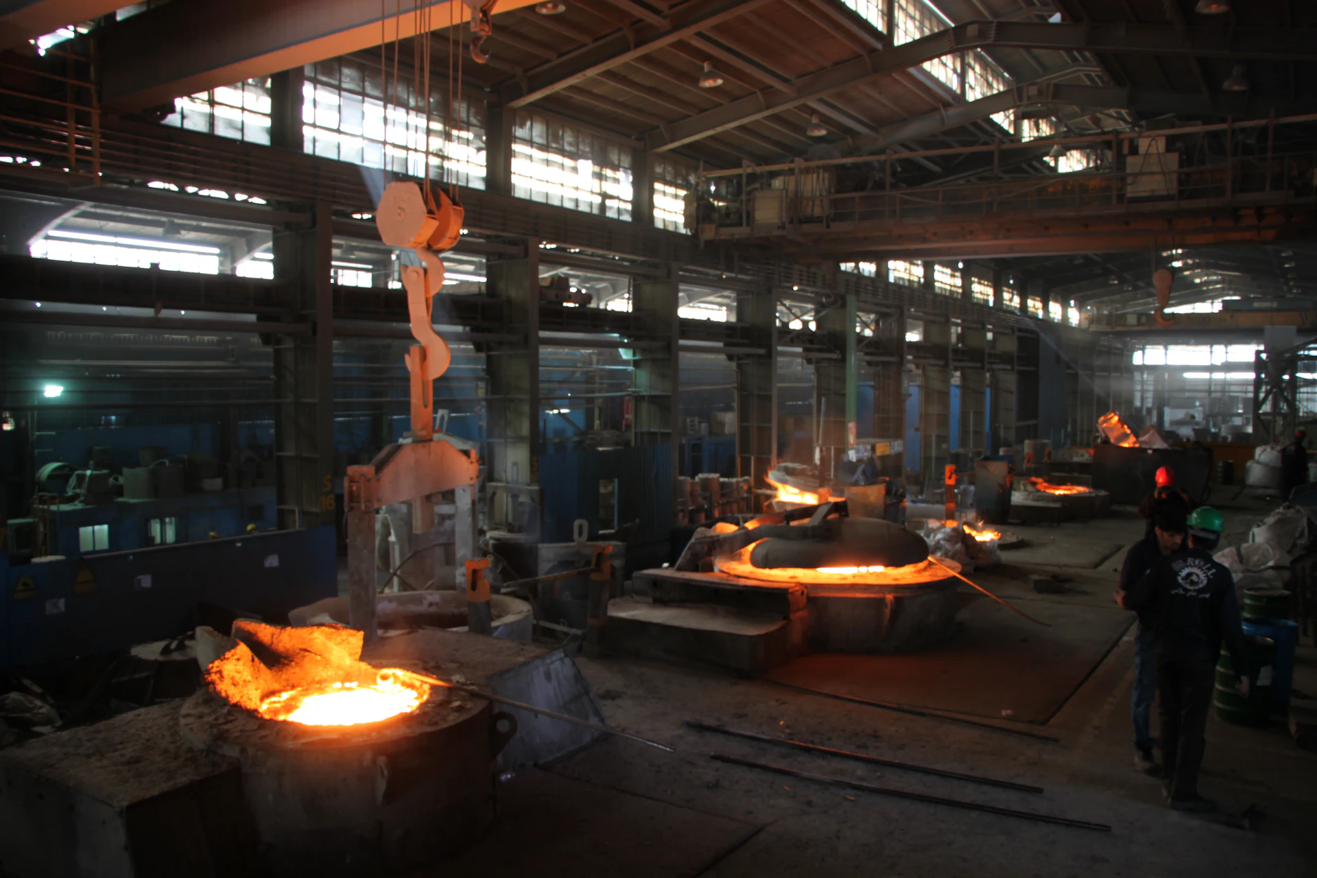 Steel being made on the shop floor